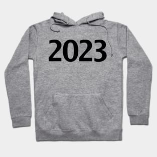 2023 Minimal Black Text Typography Hoodie